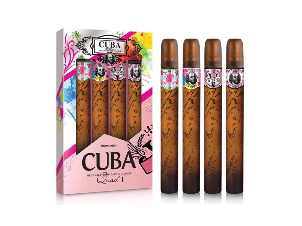 Cuba sada Quad Woman parfémová voda 4 x 35 ml Heartbreaker / Vip / Victory / La Vida